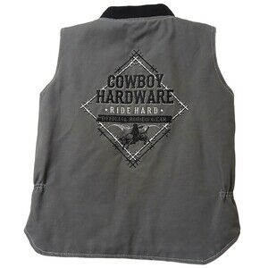 Cowboy Hardware Canvas Vest Boys Large Ride Hard Western Official Rodeo Gear